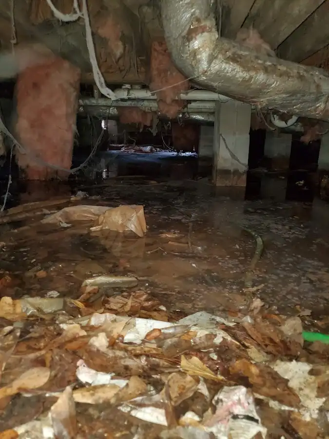 Crawl space flood assessment for Commercial Water Damage Restoration in Fultondale